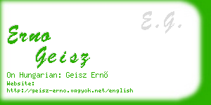 erno geisz business card
